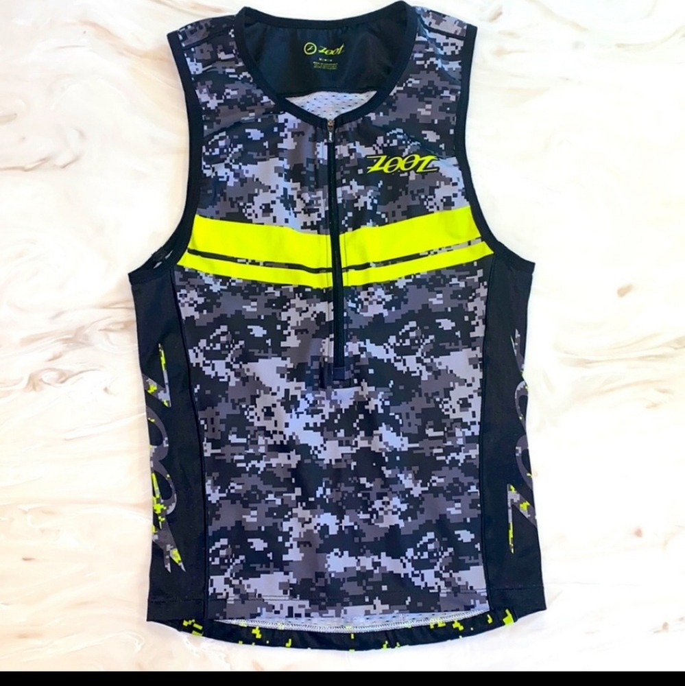ZOOT Triathlon Vest Half ZIP Three pocket neon M